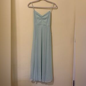 H&M Light Green flowy corset dress